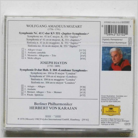 Berliner Philharmoniker & Herbert von Karajan: KARAJAN-EDITION ||| Mozart: Symphonie Nr.41 >Jupiter<, Symphonie Nr.104 >Londoner< [CD]