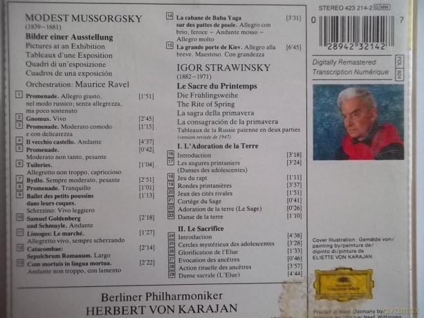 Berliner Philharmoniker & Herbert von Karajan: KARAJAN-EDITION ||| Mussorgsky/Ravel - Bilder einer Ausstellung ; Stravinsky - Le Sacre du Printemps [CD]