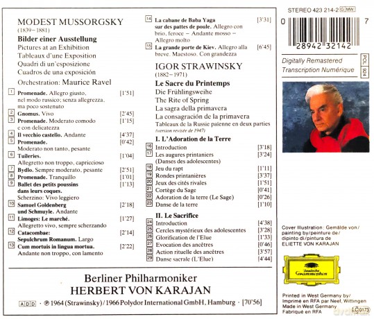 Berliner Philharmoniker & Herbert von Karajan: KARAJAN-EDITION ||| Mussorgsky/Ravel - Bilder einer Ausstellung ; Stravinsky - Le Sacre du Printemps [CD]