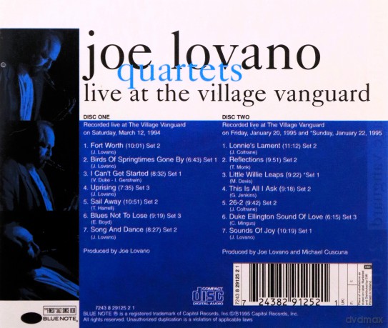 Joe Lovano Quartets: Live at The Village Vanguard [2CD]