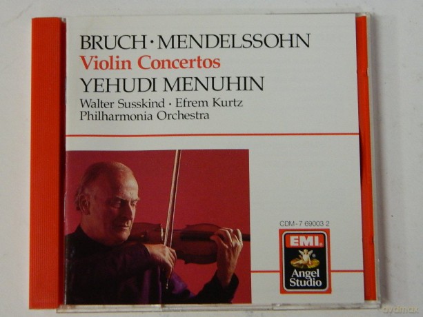 Yehudi Menuhin & Philharmonia Orchestra & Efrem Kurtz & Walter Susskind: Mendelssohn: Violin Concerto in E Minor, Op.64 ; Bruch: Violin Concerto No.1 in G minor, Op.26 [CD]