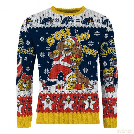 Simpsons Christmas Sweater D'oh Ho Ho! Size L
