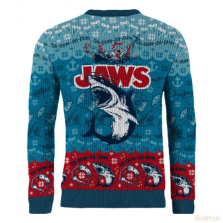 Jaws Christmas Sweater Jaws Size L