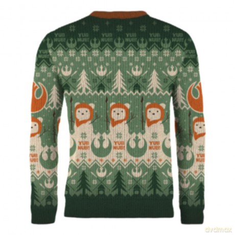 Star Wars Christmas Sweater Ewok'n around the Christmas Tree Size S