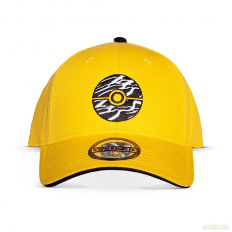 Pokemon Curved Bill Cap Pokeball yellow