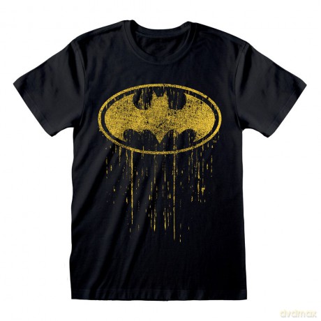 Batman T-Shirt Dripping Symbol Size M