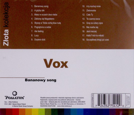 Vox: Złota Kolekcja - Bananowy Song [CD]