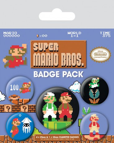 Super Mario Bros. Przypinki 5-Pack