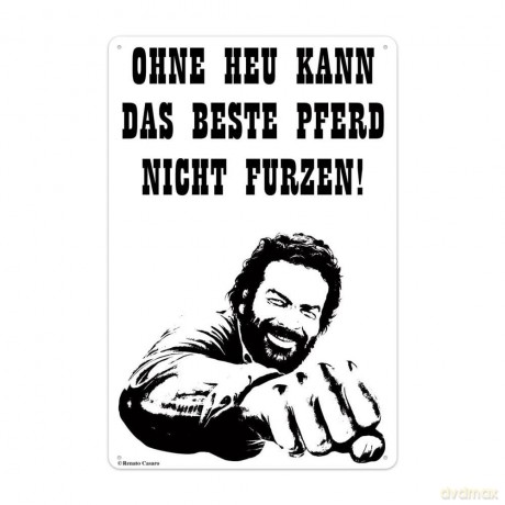 Bud Spencer Tin Sign Pferd Faust 20 x 30 cm