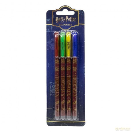 Harry Potter Gel Pens 4-Pack Colourful Crest