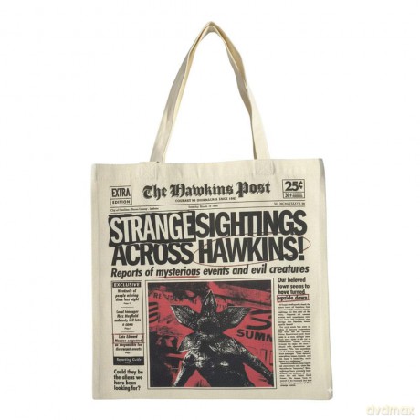 Stranger Things Tote Bag Newspaper