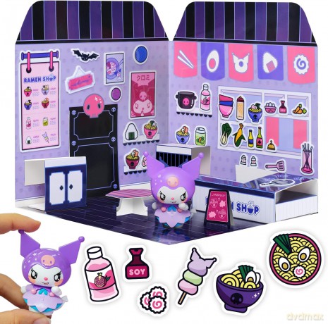 Hello Kitty and Friends Mini figure Sticker House Kuromi Ramen Shop