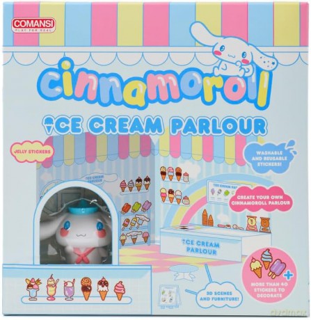 Hello Kitty and Friends Mini figure Sticker House Cinnamoroll Ice Cream Parlour