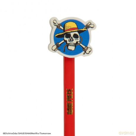 One Piece Pencils with Eraser Topper Luffy