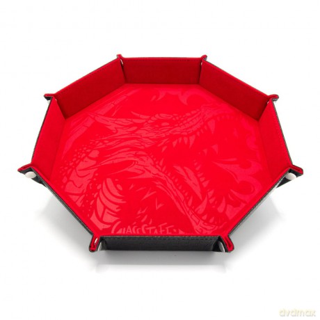 CritStones Folding Dice Tray Dragon Skin XL Edition Red