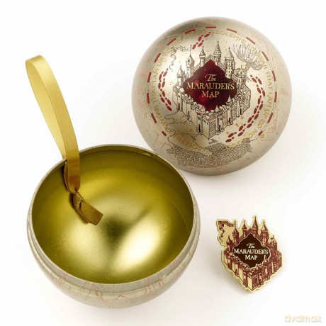 Harry Potter tree ornament with Pin Badge Deck Marauders Map
