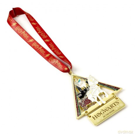 Harry Potter tree ornament Hogwarts in the Snow (Golden Tone)