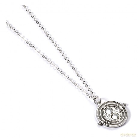 Harry Potter Necklace Time Turner Charm (Silver Tone)