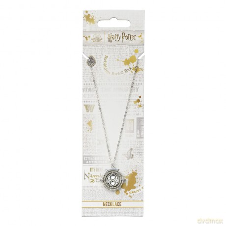 Harry Potter Necklace Time Turner Charm (Silver Tone)