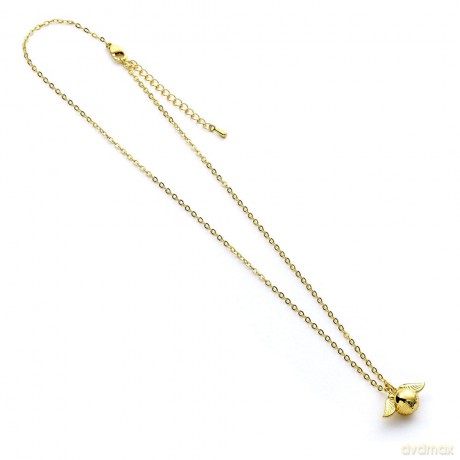 Harry Potter Necklace Golden Snitch Charm (Golden Tone)