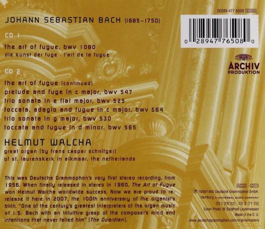 Walcha: Bach:The Art Of Fugue [2CD]