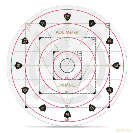 Enhance RPG Series 30ft Spell AoE Damage Template