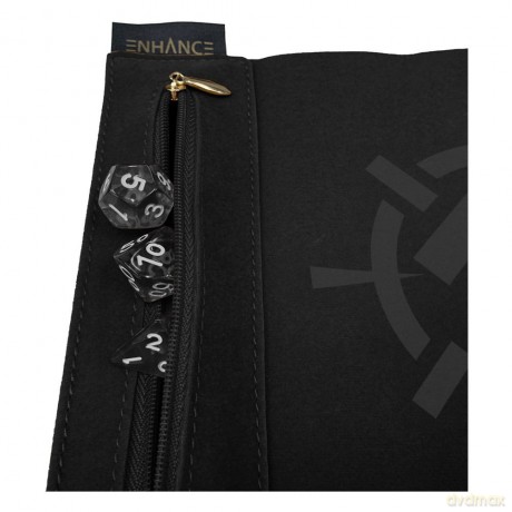 Enhance Tabletop Roll on a Scroll Bag with Dice Black