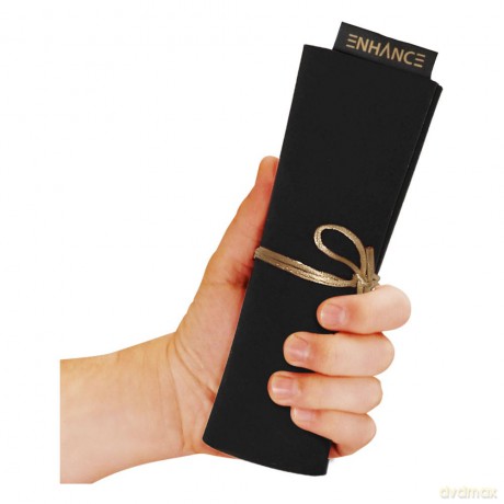 Enhance Tabletop Roll on a Scroll Bag with Dice Black