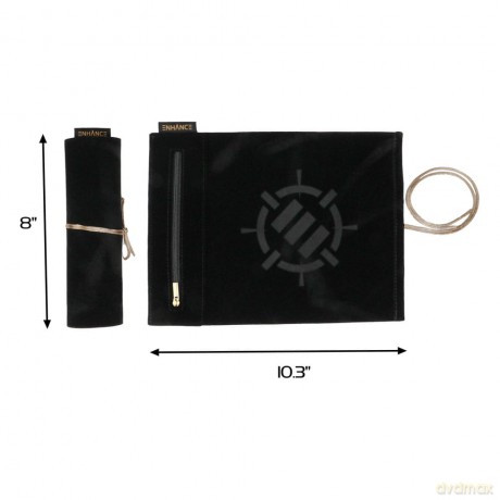 Enhance Tabletop Roll on a Scroll Bag with Dice Black