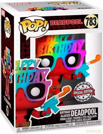 Deadpool POP! Marvel Vinyl Figure 30th Birthday Glasses Deadpool 9 cm