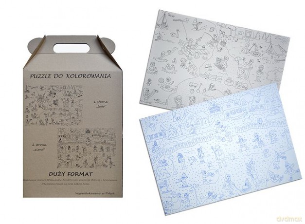 Lato Zima Puzzle Do Kolorowania [PUZZLE]