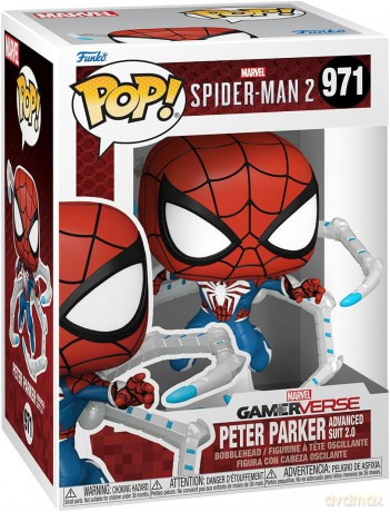 Spider-Man 2 POP! Games Vinyl Figure Peter Parker Suit 9 cm