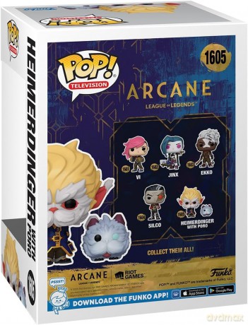 Arcane League of Legends POP! Vinyl Figure Heimerdinger w/Poro 9 cm