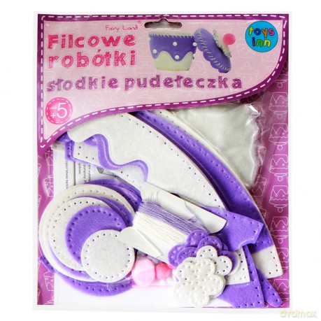 Słodkie Pudełeczka Fioletowe Filcowe Robótki [ZABAWKA]