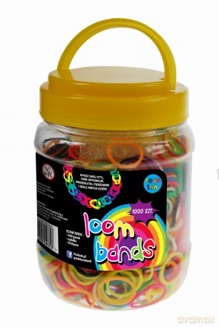 Gumki Loom Bands 1000 Mix Kolorów Słoik [ZABAWKA]