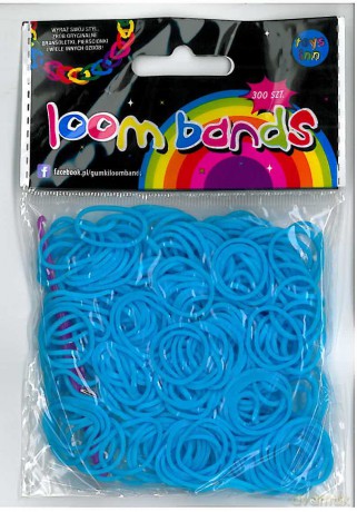 Gumki Loom Bands 300 Szt Niebieski [ZABAWKA]