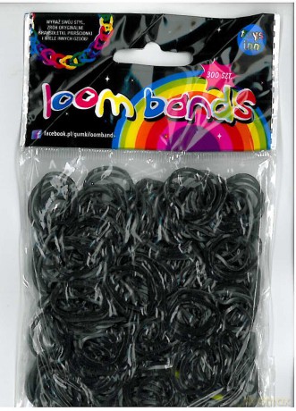 Gumki Loom Bands 300 Szt Srebrne [ZABAWKA]