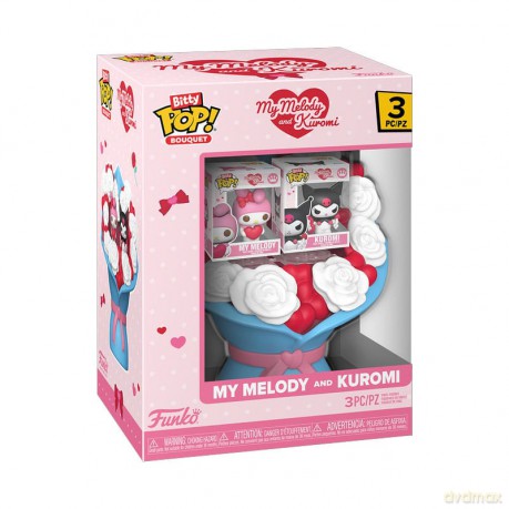 Sanrio Bitty POP! Bouquet Vinyl Figure 2-Pack My Melody & Kuromi (Valentine) 4 cm