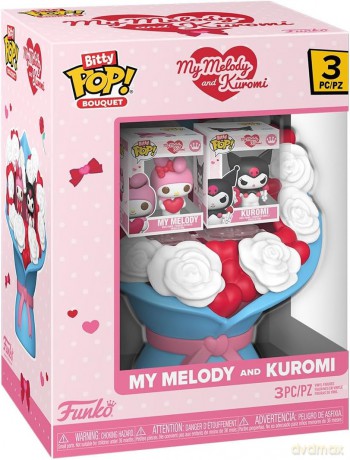 Sanrio Bitty POP! Bouquet Vinyl Figure 2-Pack My Melody & Kuromi (Valentine) 4 cm