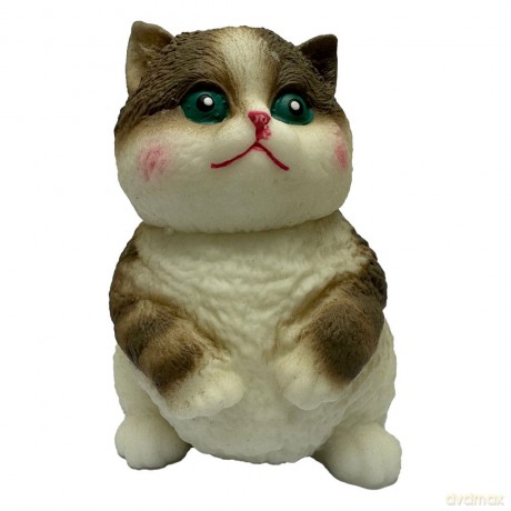 Fun Maker Squishy Fidget Toy Dark Brown Cat 11 cm