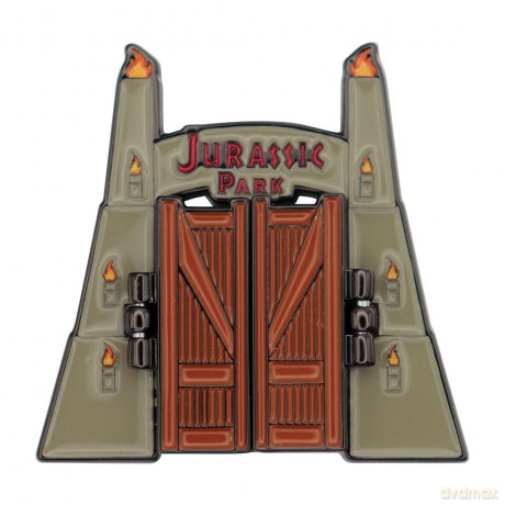 Jurassic Park Pin Badge Gates Hinged