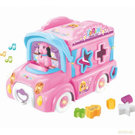 Beppe Muzyczny Autobus Różowy Sorter [ZABAWKA]