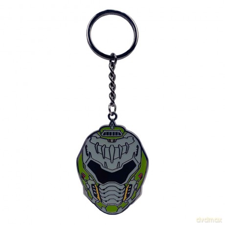 Doom The Dark Ages Metal Keychain Helmet