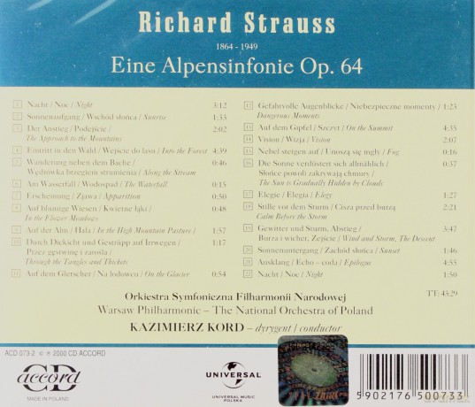 Warsaw Philharmonic: Richard Strauss-Symfonia Alpejska [CD]
