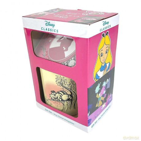 Disney Mug, Coaster and Keychain Set Alice in Wonderland Vintage