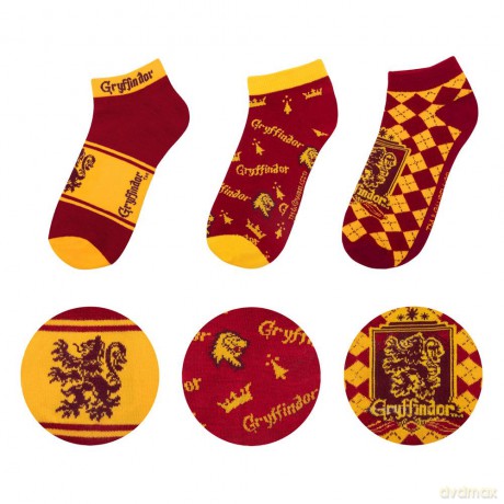 Harry Potter Ankle Socks 3-Pack Gryffindor