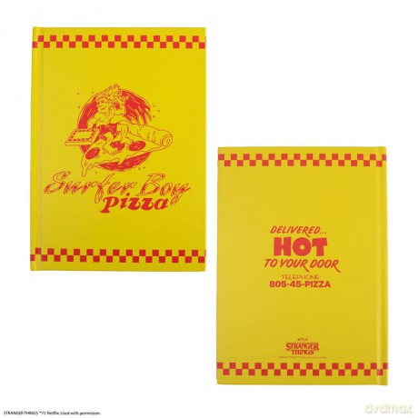 Stranger Things Notebook Surfer Boy Pizza Hardcover