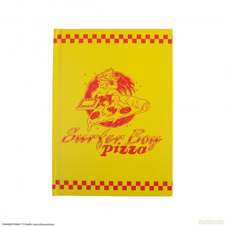 Stranger Things Notebook Surfer Boy Pizza Hardcover