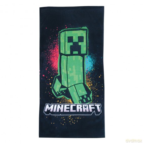 Ręcznik kąpielowy Minecraft 70 x 140 cm Halantex 100% bawełna creeper