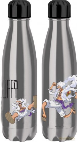 One Piece Thermo Water Bottle Luffy Gear 5 Silver